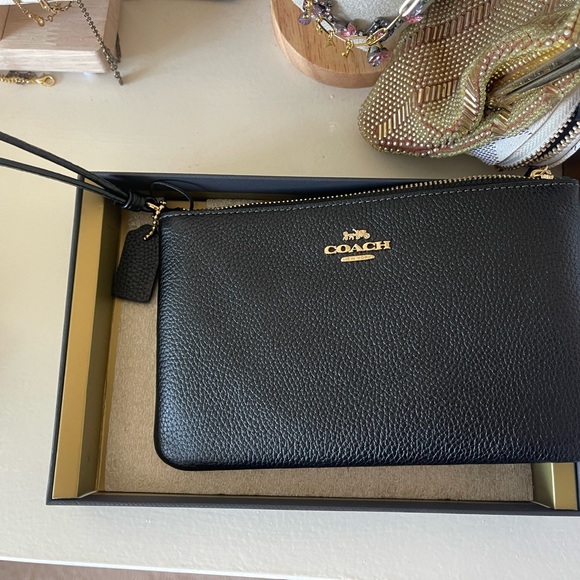 Black Coach Wristlet - Picture 2 of 4